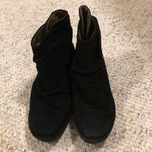 Fly London black Yomi Suede Ankle Boot